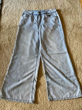 Wide Leg Flare Jeans in Light Blue - Women's